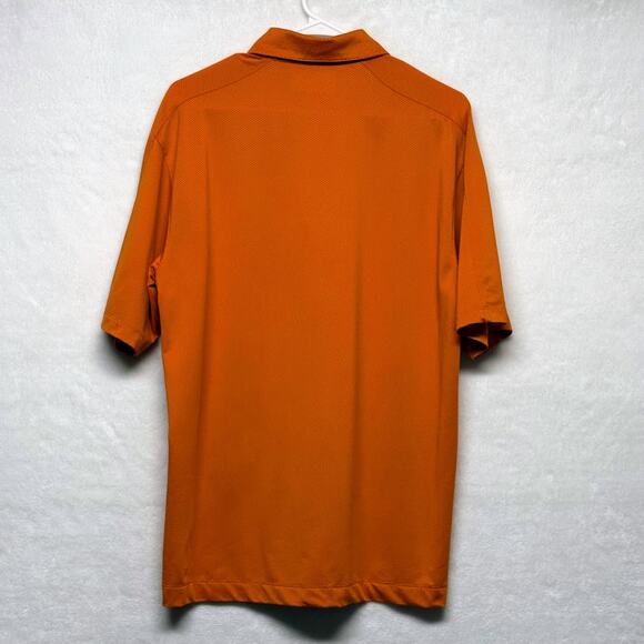 Nike Golf Nike Fit Dry Performance Polo (2) Size M  Embroidered Logo Orange Blue - Picture 3 of 14